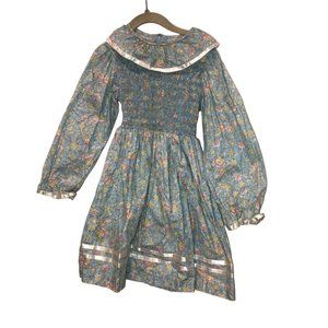 Saks Fifth Avenue Vintage Classic liberty floral print smocking dress 6X…